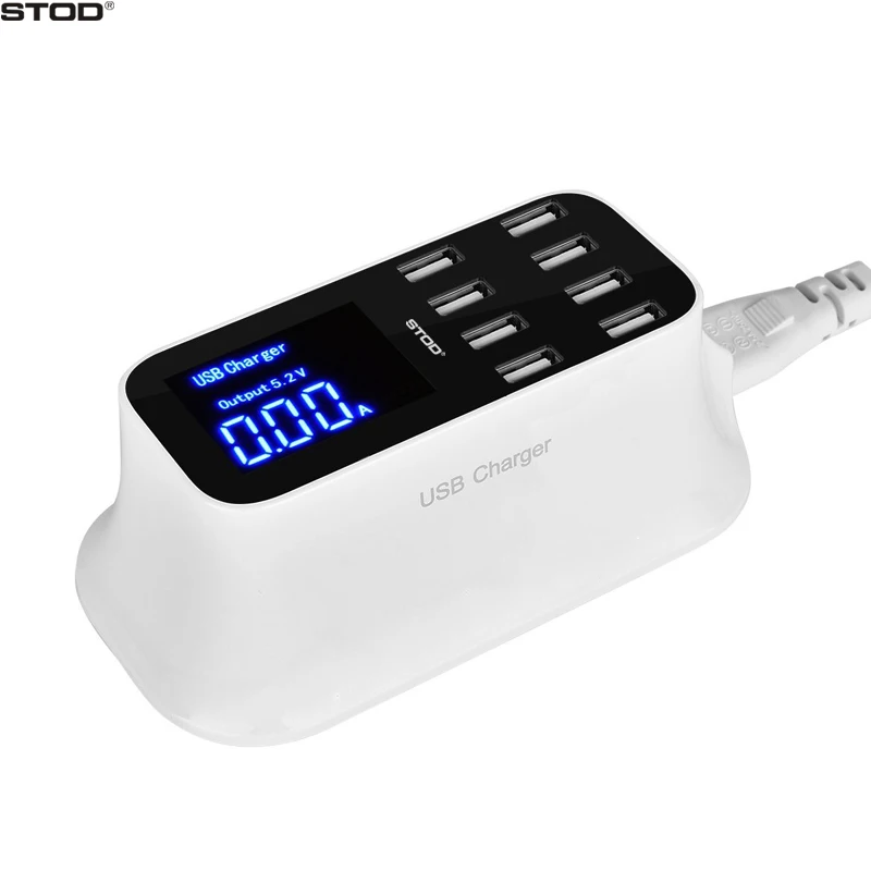 botd multi port smart charger 8 usb 40w lcd digital botd multi port smart charger 8 usb 40w lcd digital