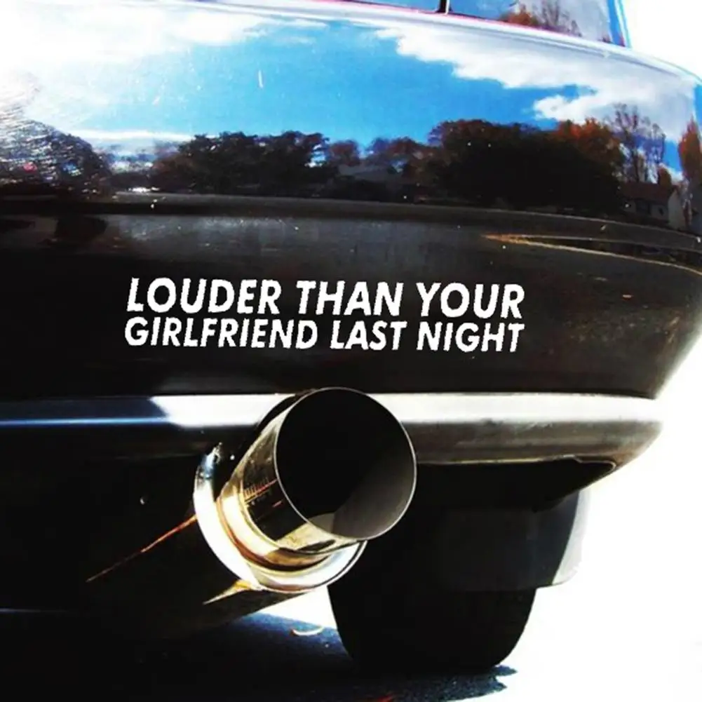 

5Pcs/Set Louder Than Your Girlfriend Funny Car Body Bumper Decor Decal Sticker