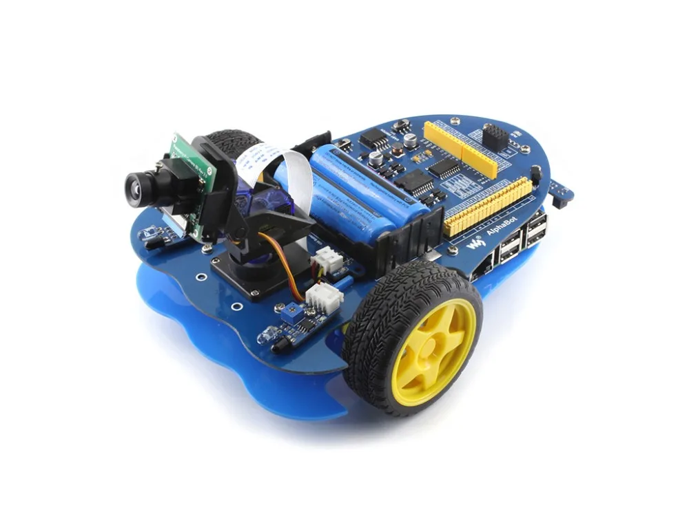 Набор для сборки робота Raspberry Pi: Raspberry Pi 3 Model B+ и AlphaBot и камера и 24 аксессуара
