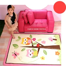 Уникальный мультяшный коврик с совами дизайнерский розовый Сказочный коврик для девочек для гостиной Нежный Детский коврик с бабочкой