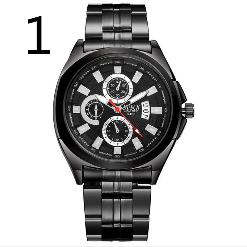 

Imported quartz watch waterproof fashion ins black niche watch steel belt watch