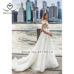 Swanskirt свадебное платье новый бальный наряд халат de mariée mariage abiye невесты спинки с цветочным узором для девочек элегантные под заказ плюс