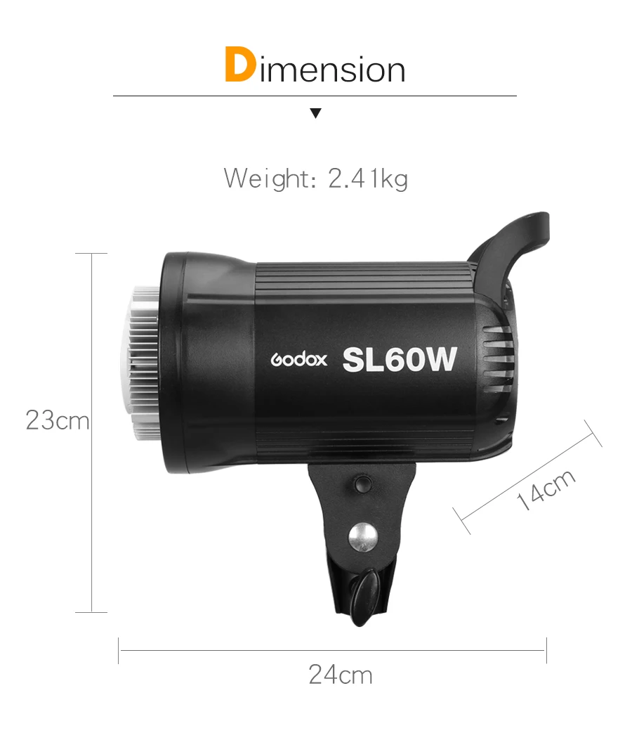 Godox SL-60W светодиодный видео светильник 5600K белая версия видео светильник непрерывного светильник комплект+ 190 см светильник подставка+ 60x90 см софтбокс с креплением Bowens