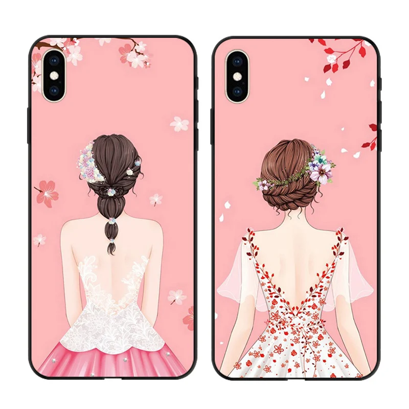 Чехол 5 8 &quotдля iphone X милый Дамский мягкий чехол для телефона защитный 10 чехлы