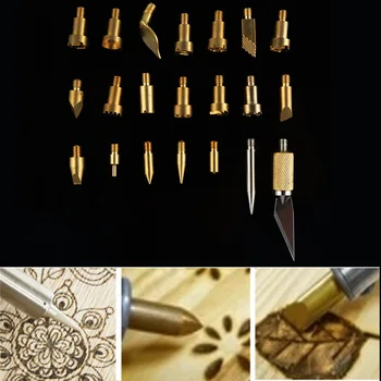 

22pcs Wood Burning Pen Tips Stencil Soldering Iron Tip For Pyrography Woodworking Carving Tool P20