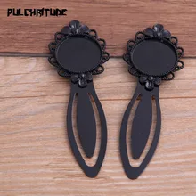PULCHRITUDE 2 шт 20 мм Внутренний размер черный цвет Винтажный стиль ручной работы Закладка кабошон базовая Камея Установка 28*83 мм