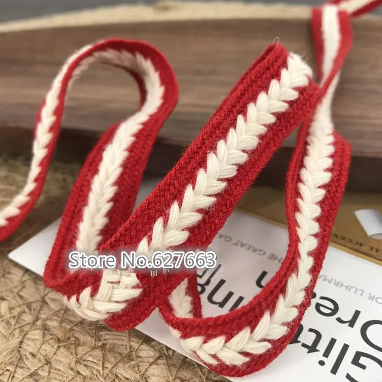 헤링본 코튼 웨빙 장식 벨트, DIY 의류 액세서리, 15mm