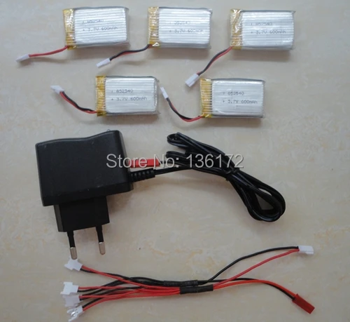 

Ewellsold X5C x5c-1 x5sc x5sw rc quadcopter upgrade battery 3.7V 20C 600mah Li-po battery +wall changer