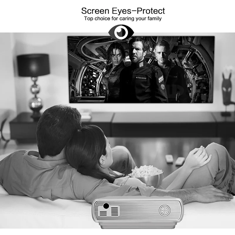 Powerful LED Projector T5 Portable MINI Projector 1800Lumen Resolution Android Smart Full HD Home Theatre Movie Beamer Proyector