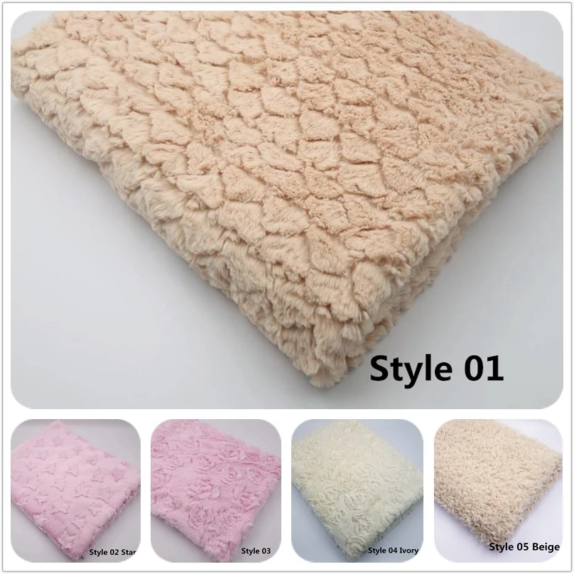 2pcs Lotl155 100 New Soft Faux Fur Blanket Basket Filler Stuffer Newborn Infant Baby Photography Props