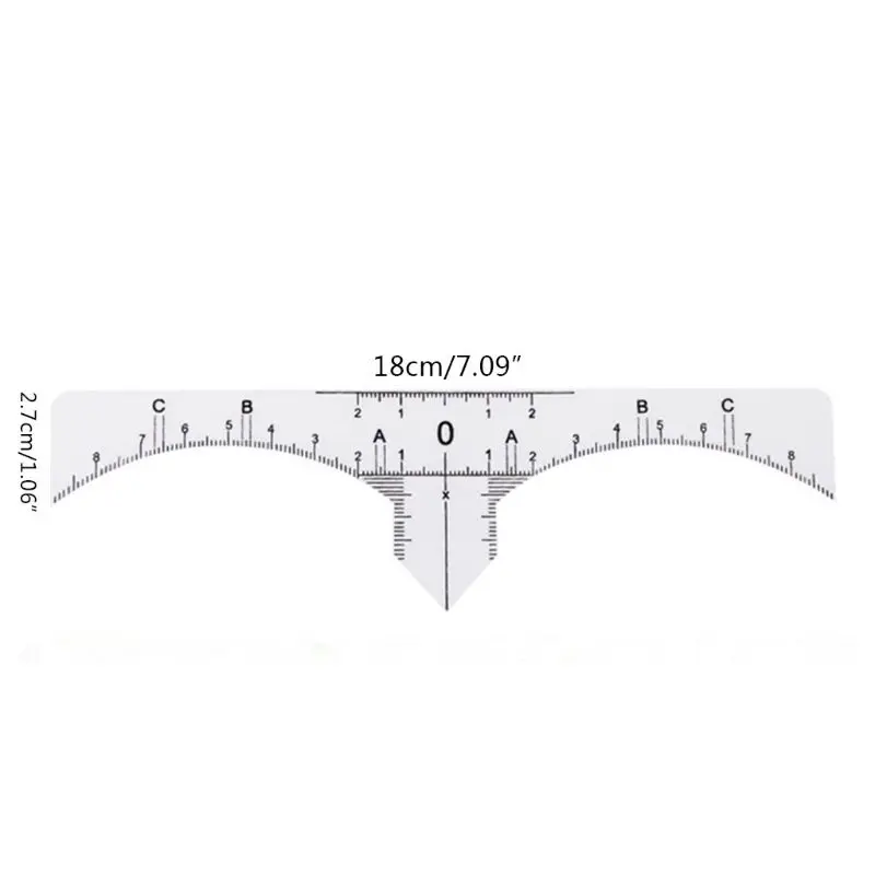 Одноразовая клейкая линейка для бровей, направляющая клейкая лента, Полупостоянный шаблон татуировки, инструмент для измерения красоты