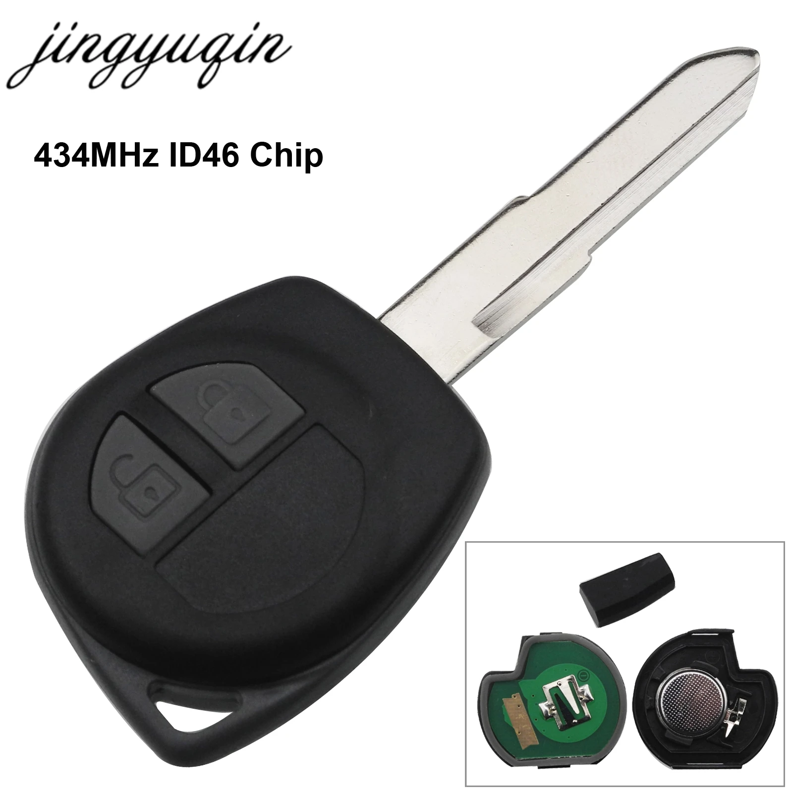 Jingyuqin 315 Mhz 433 Mhz Id46 チップ車リモートキースズキスイフト用 Sx4 アルト Vitara Ignis ジムニースプラッシュ Hu87 ノーカットブレード Car Key Aliexpress