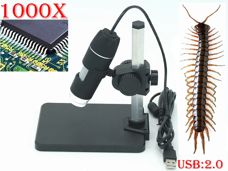 1000X USB Digital Microscope with holder stand 8LED Magnifier Free shipping | Инструменты