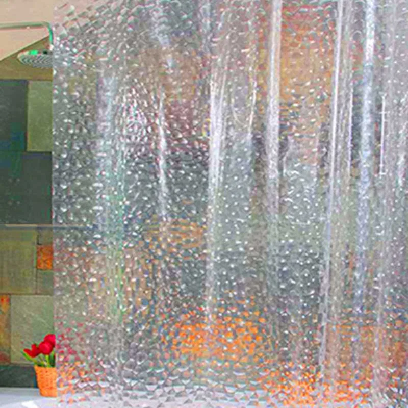3D Shower Curtain Clear EVA Water Cube Hook Thick Bathroom Curtain Waterproof 3D Shower Curtain Clear EVA Water Cube Hook Thick Bathroom Curtain Waterproof