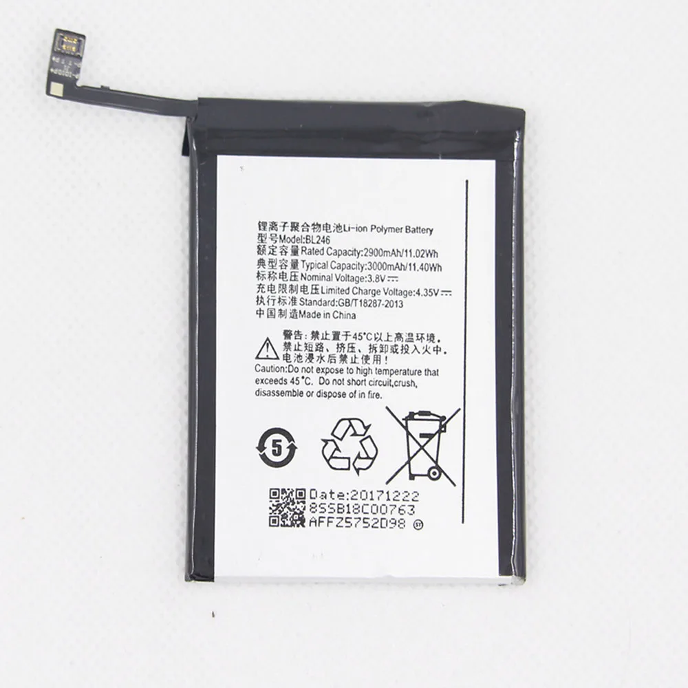 Bateria para Lenovo Bateria do Telefone Lote 3000mah Vibe Tiro Z90 Bl246 Z90-7 Z90-3 Z90a40 20 Pçs - 2900 2 Lenovo VIBE Tiro Z90 BL246 Z90-7 Z90-3 z90a40 Bateria Do Telefone