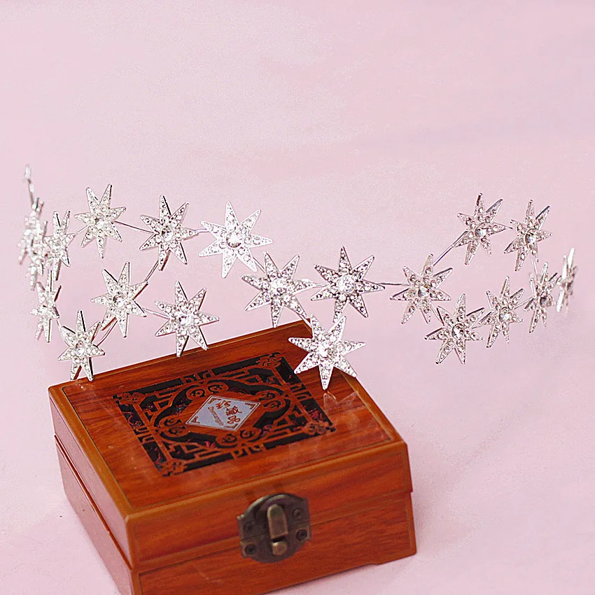 

alloy rhinestone Crystal star hairband tiara hairwear for brides popular bridal hair accessories