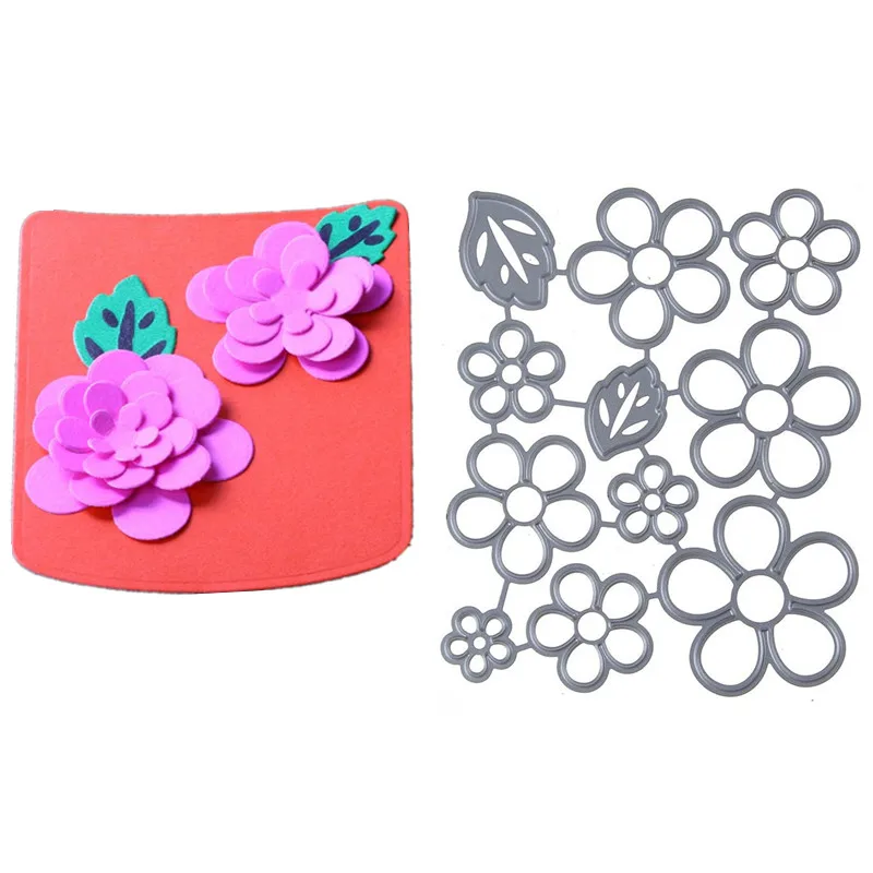 

Gowing Flower Set Stitched metal Cutting dies 2019 new Stencil for DIY Scrapbooking Craft dies Cut Decor Photo Cards