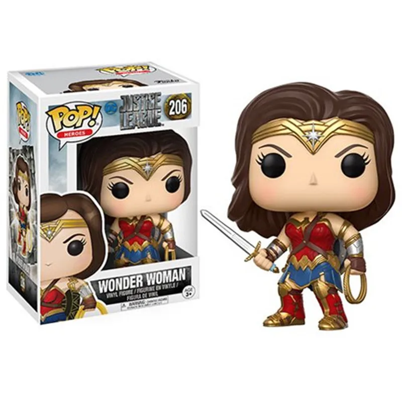 POP DC Justice League Wonder Woman коллекция подвижная фигурка-модель игрушки для детей подарок на день рождения