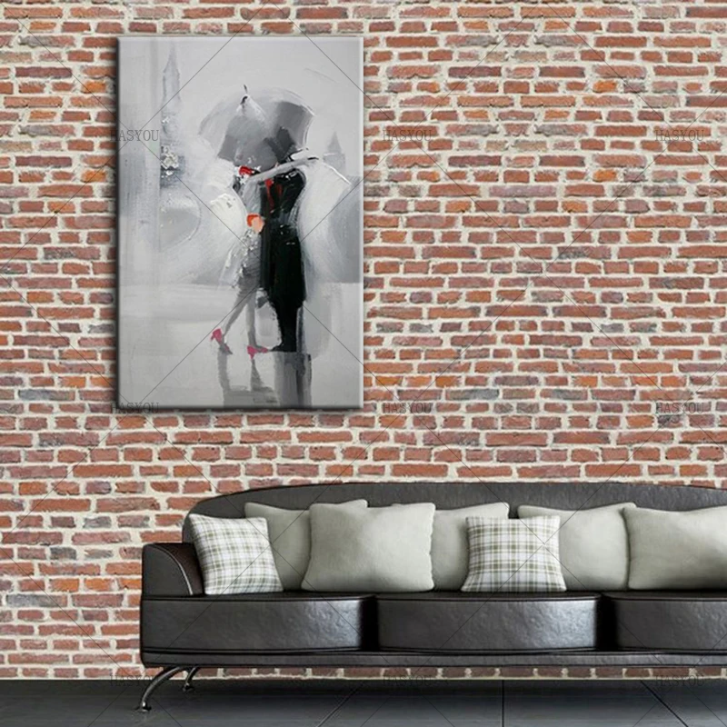 Modern-Bedroom-Decoration-Abstract-Knife-Painting-Romantic-Lover-s-Kiss-in-Front-of-Big-Ben-Acrylic