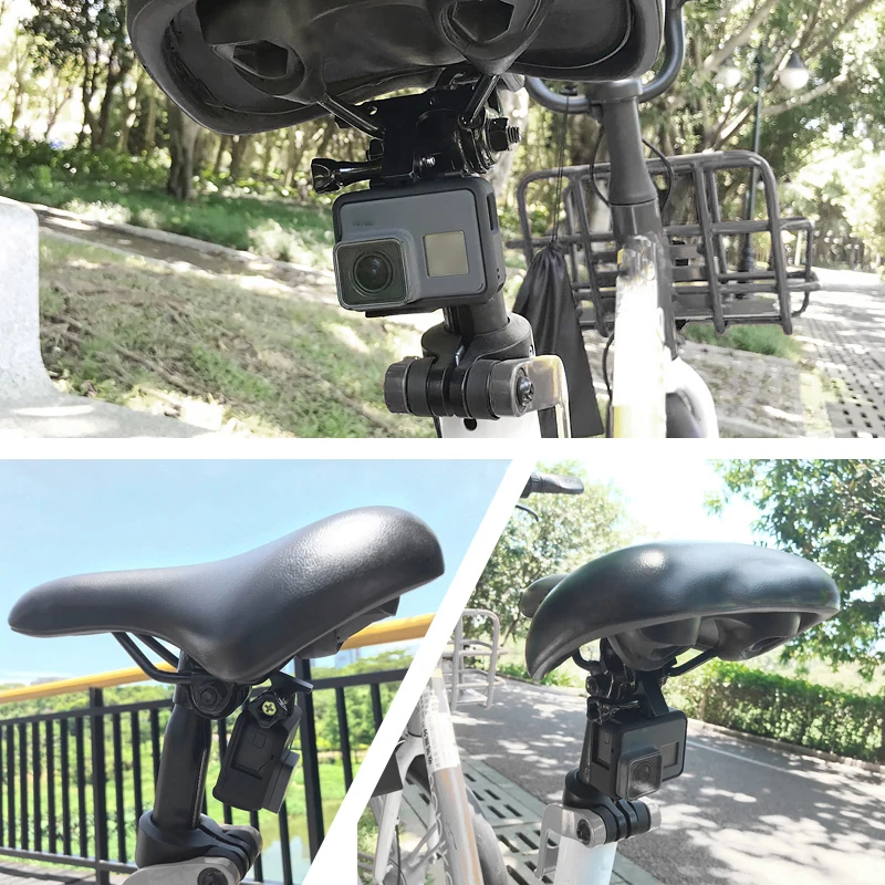 Алюминиевый CNC велосипедное седло Велосипедное Сиденье крепление монопод Штатив Держатель кронштейн адаптер зажим для Gopro SJCAM Xiaoyi mijia камера