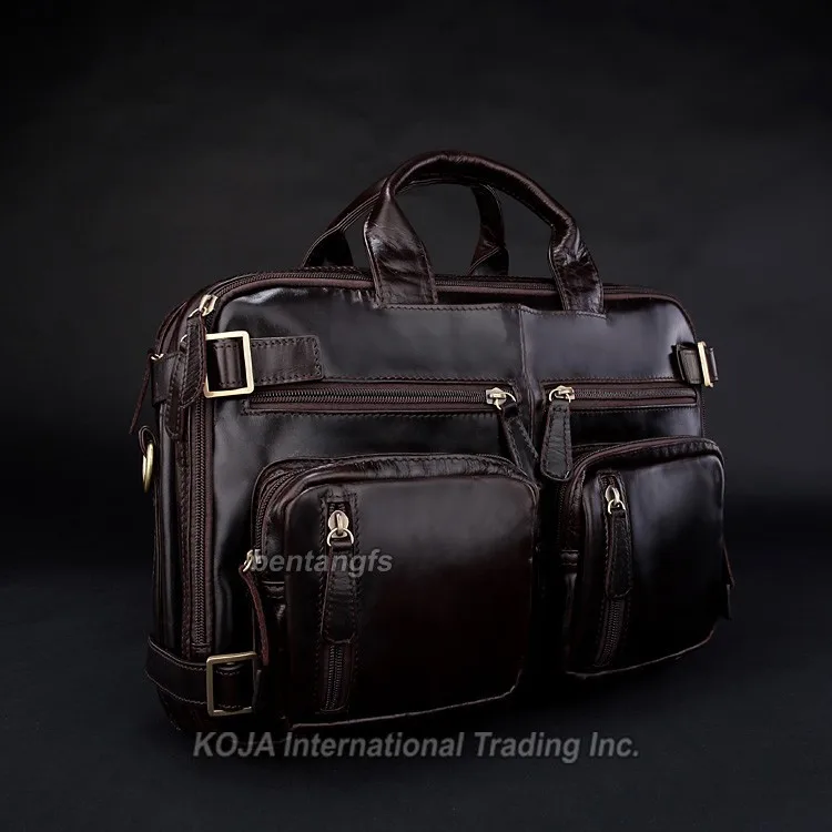 Винтажный кожаный мужской портфель модная сумка