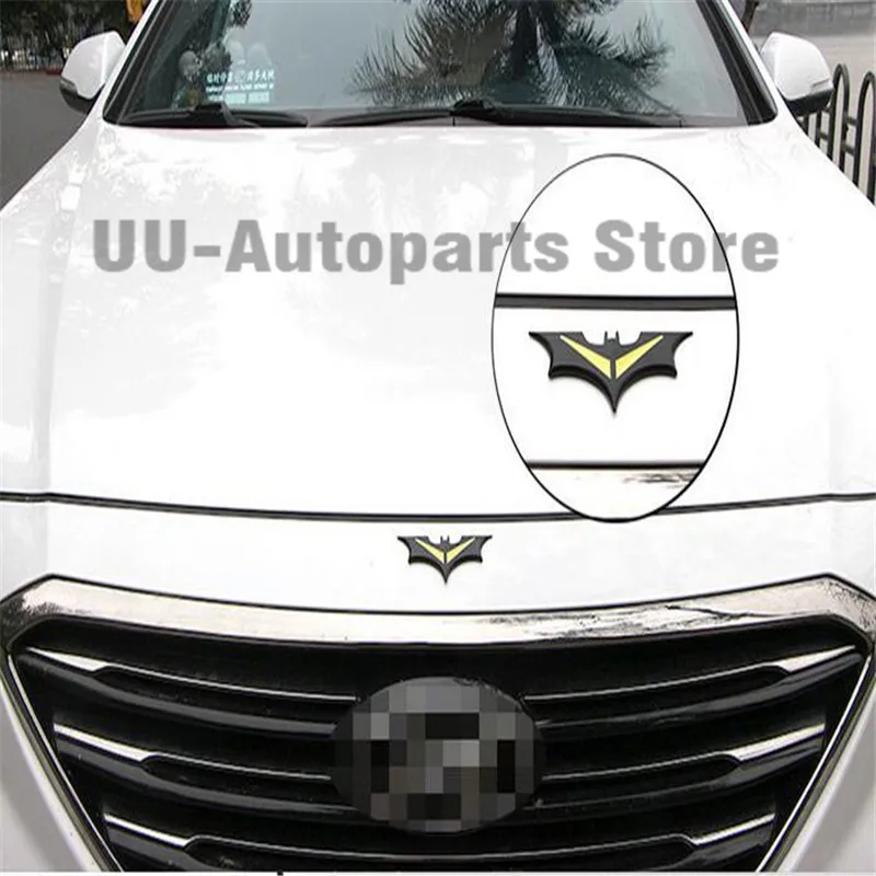 Piezas exteriores de murciélago de Metal adhesivo para coche 3D accesorios de adorno para coche Piezas exteriores de murciélago de Metal adhesivo para coche 3D accesorios de adorno para coche
