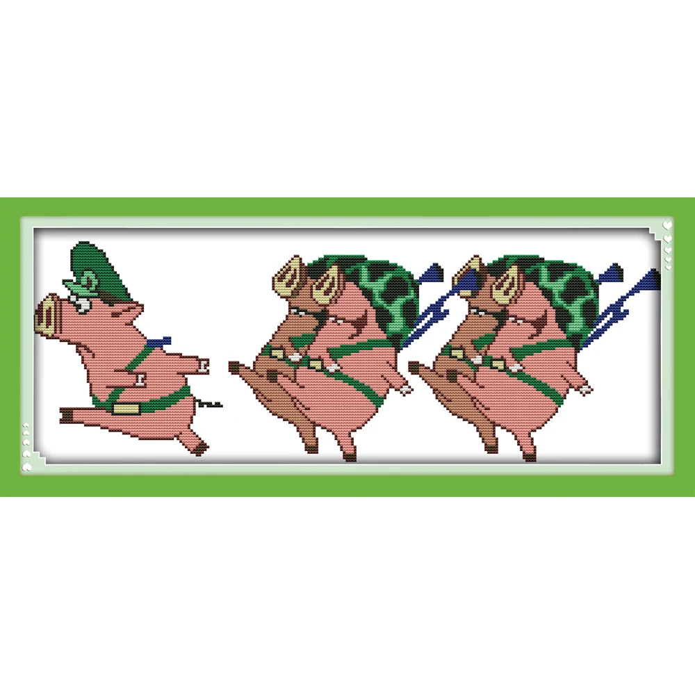 Everlasting Love The Piglets военный китайский набор крестиков экологический хлопок 11CT DIY