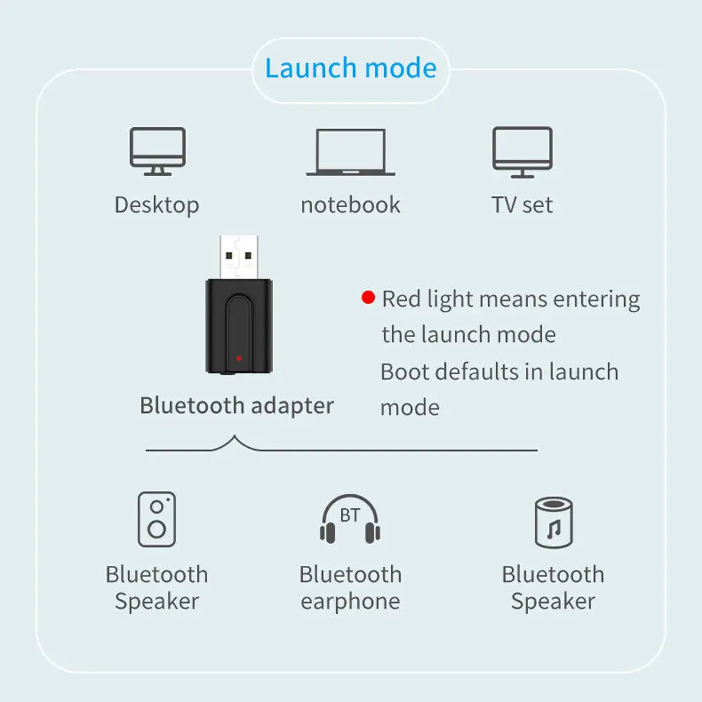 BT 5,0 A2DP Bluetooth передатчик приемник 2 в 1 3,5 мм AUX HIFI стерео аудио USB беспроводной мини-адаптер для динамиков автомобиля ПК ТВ