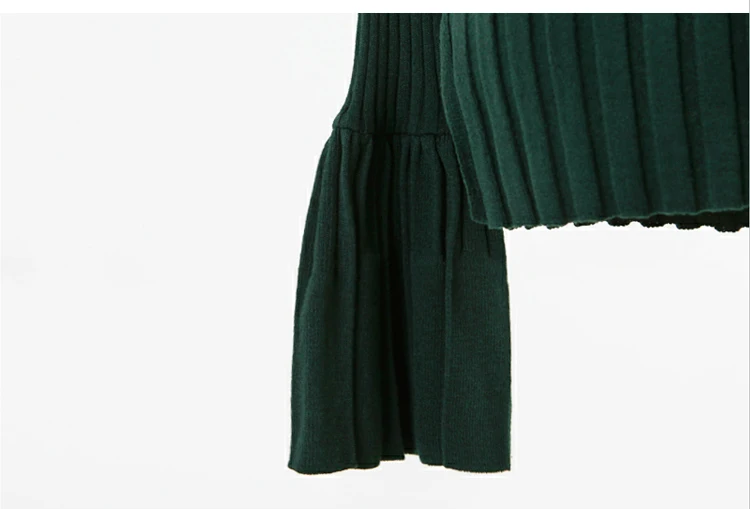 Зимний женский модный вязаный пуловер с расклешенными рукавами, топ+ высокая талия, разрезная посылка, облегающая юбка, костюм, офисная одежда, комплект из 2 предметов