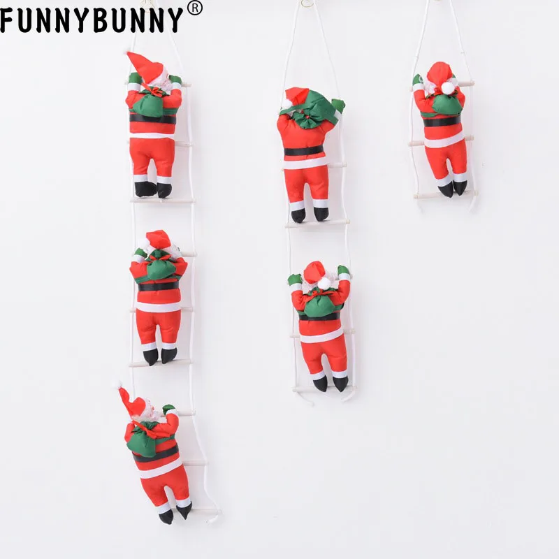 FUNNYBUNNY Санта Клаус скалолазание на веревке лестница для рождественской елки