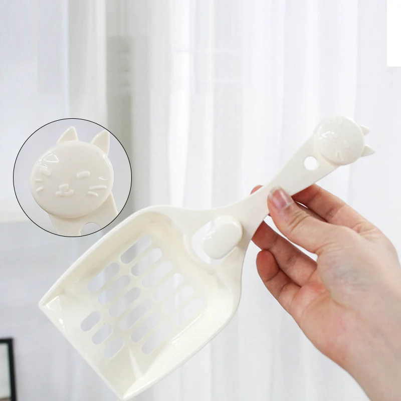 

@HE Useful Cat Litter Shovel Pet Cleanning Tool Plastic Cat head type Scoop Cat Sand Cleaning Products Toilet For Dog Food Spoon