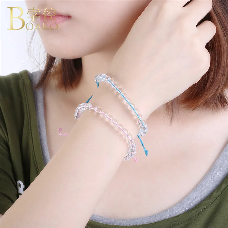 

4 Color Ocean Natural Crystal Beads Bangles Bracelets For Women 100% Handmade Boho Friendship Bracelet Men Jewelry Girl Gifts R5