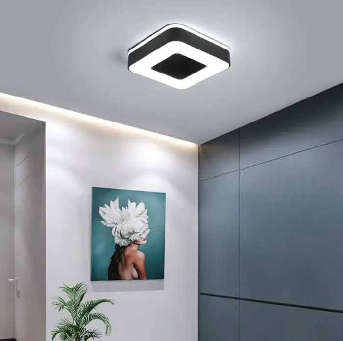  Diameter 240mm Modern LED Ceiling Light For Holly aisle corridor Bedroom Black or White Square/Roun - 32934291207