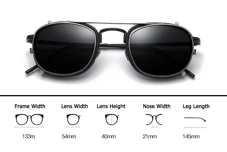 JackJad стимпанк Стильный Объектив съемные поляризованные авиационные солнцезащитные очки на застежке винтажные брендовые дизайнерские солнцезащитные очки Oculos De Sol 2778