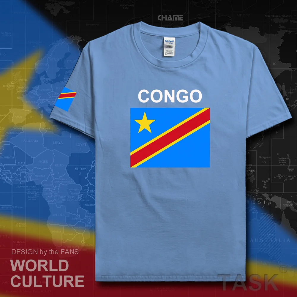 DR Congo мужские футболки 2017 майки национальная команда хлопок Футболка тренажерные