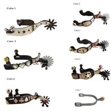 1 пара лошадь Западная Шпоры верховая езда, скачки оборудование Конный Всадник paardensport cheval ручной резной цветок Шпоры A