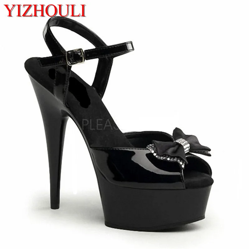 

15 cm high heels thin hollow out clubbing and fish mouth shoes high-heeled shoes waterproof euramerican star small yards