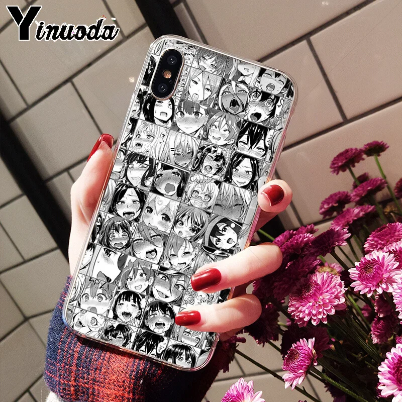 Yinuoda аниме девушка мультфильм Япония милые лица Мягкий чехол для телефона Apple iPhone 8 7 6 6S Plus X XS MAX 5 5S SE XR мобильные телефоны - Цвет: A14