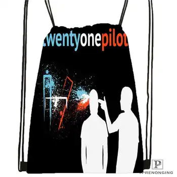 

Custom Twenty One Piolots Drawstring Backpack Bag Cute Daypack Kids Satchel (Black Back) 31x40cm#2018612-01-9