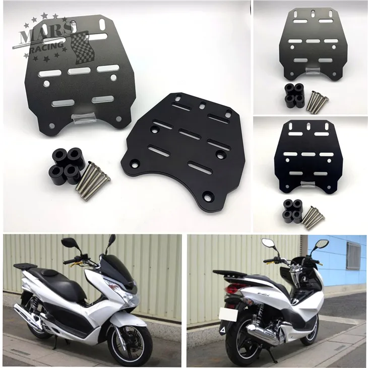 Deror Motorcycle Rear Luggage Rack CNC Aluminum Alloy Motorcycle Rear Luggage Rack Holder Shelf for Honda PCX 125 150 2014-2019 