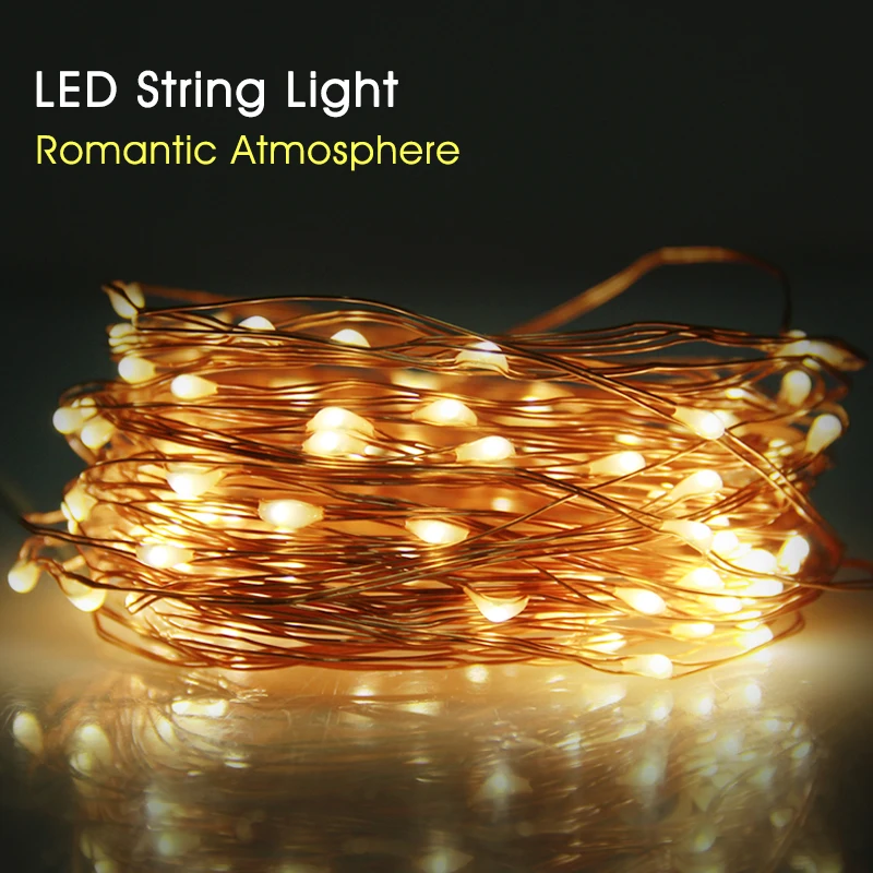New 10M Copper Wire LED String Light Outdoor Lighting Strings Waterproof Fairy Lights For Christmas Wedding