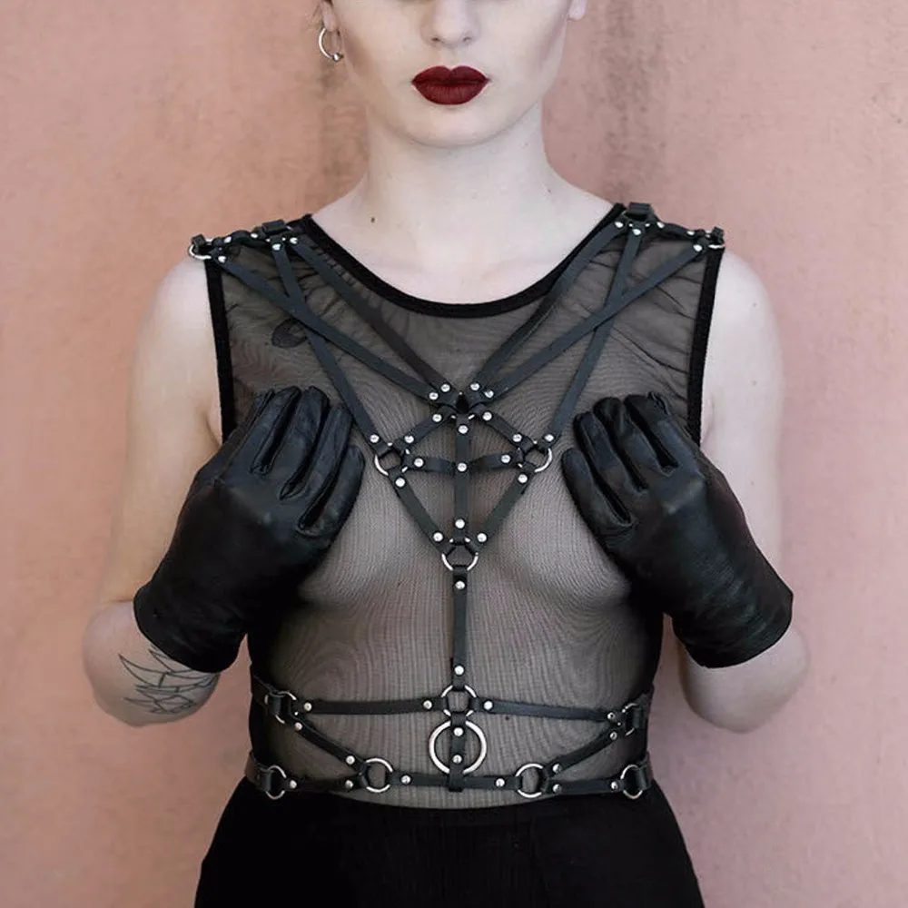 Косплэй женские ремни готический панк Вечерние кожаные ремни упряжи одежда Accessroy Для сексуальное женское белье