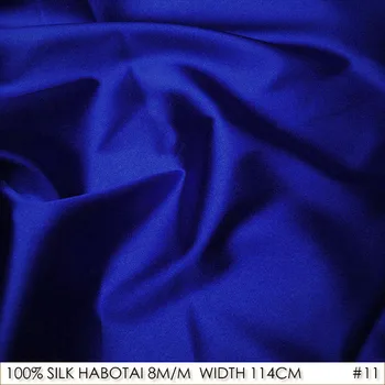 

SILK HABOTAI 114cm width 8momme/100% Pure Mulberry Silk Lining Sewing Material Batik Painting Patchwork Fabric Royal Blue NO 11