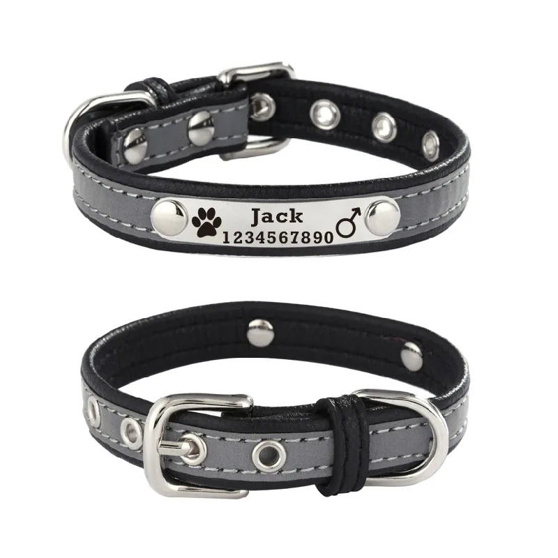 Personalized Laser engraving dog id Collar for dog Collar pet name and tel and the sex Superfine