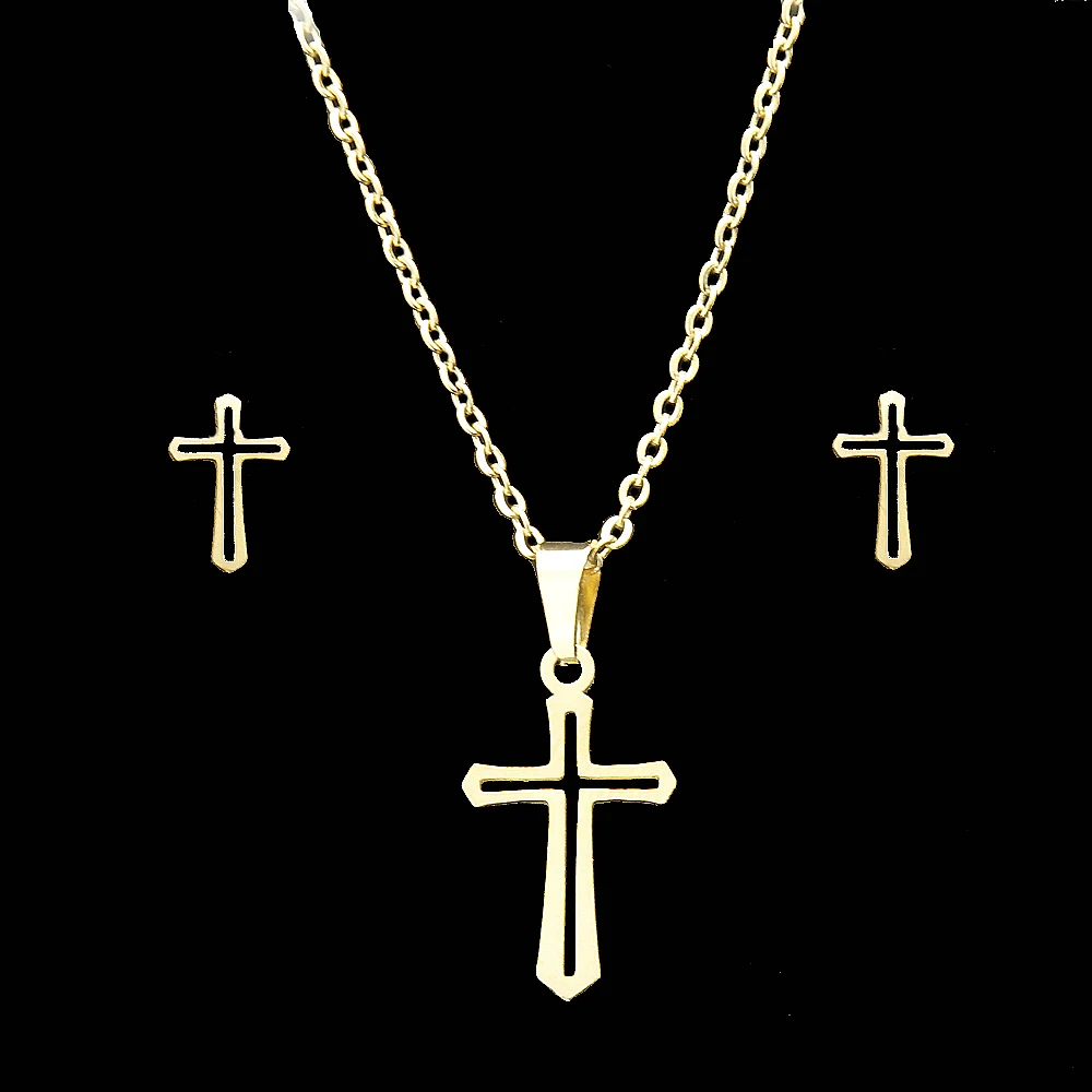 

Legenstar Cross Jewelry Sets for Women Life Tree Stainless Steel Necklace Earrings Jewelry Sets Wedding Bride Jewelry Christmas