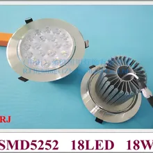 Закрытый потолочный светодиодный пятно света лампы 18 Вт 1900lm SMD5252 светодиодный spotlight 18 светодиодный 18*1 Вт 18 Вт 110lm/W/светодиодный AC85V-265V высокий яркий