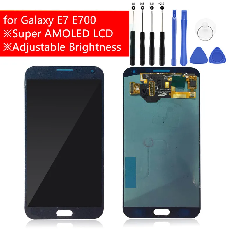 ЖК-дисплей с сенсорным экраном и дигитайзером в сборе для Samsung Galaxy E7 E700 запасные