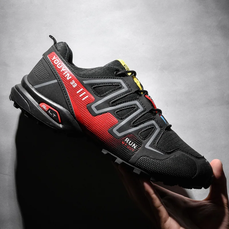 

BOOMING men Hiking Shoes Professional Waterproof Hiking Boots Tactical Boots Outdoor Mountain Climbing Sports Sneakers Trekking