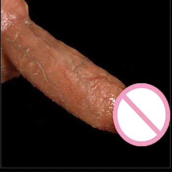 Soft Real Skin Silicone Huge Dildo Realistic Suction Cup Dildo Male Artificial Rubber Penis Female Dick Sex Toys For Women Dildo 5