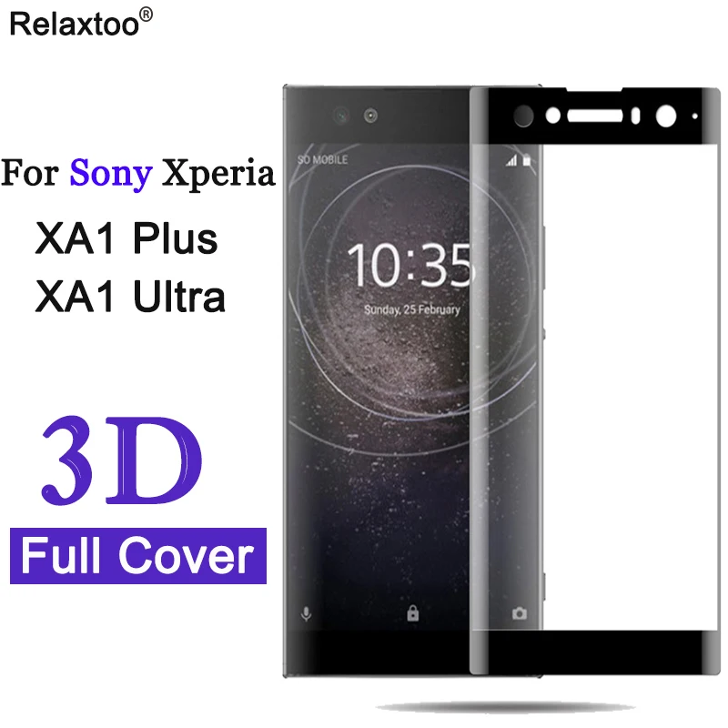 Защитное стекло закаленное 3D для Sony Xperia Xa1 Plus | Мобильные телефоны и аксессуары